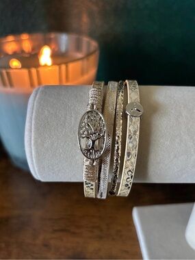 RYZE Tree of life Silver Stacking wrap